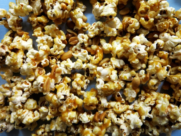 Salted Caramel Peanut Popcorn
