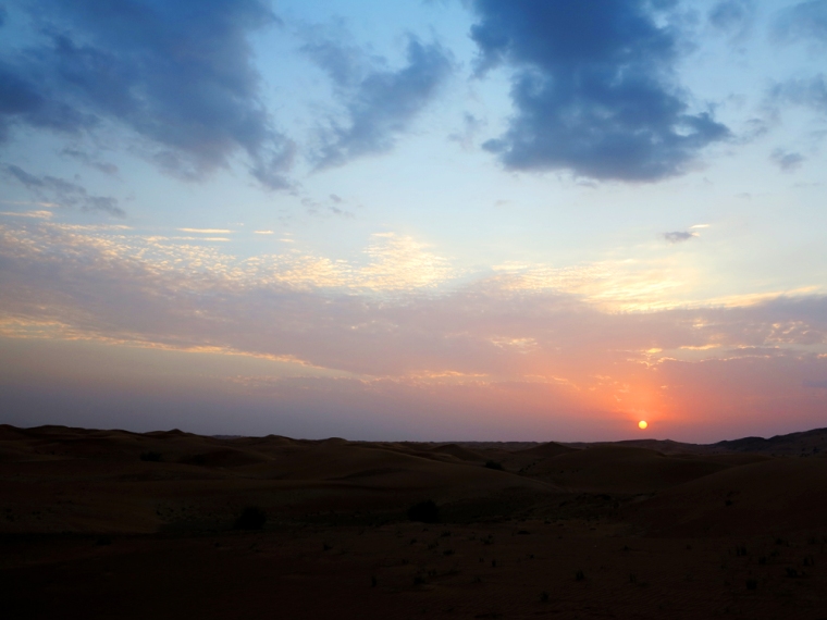 Dubai desert sunset